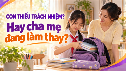 CON THIẾU TRÁCH NHIỆM HAY CHA MẸ ĐANG LÀM THAY? BÀI HỌC TỪ CHIẾC CẶP ĐI HỌC